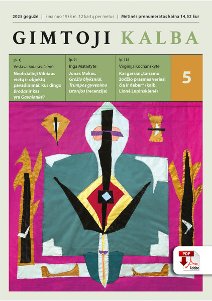 „Gimtoji kalba“ Nr. 5 / 2025 PDF formatu