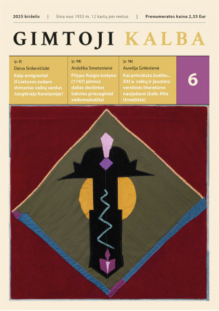 „Gimtoji kalba“ Nr. 6 / 2025