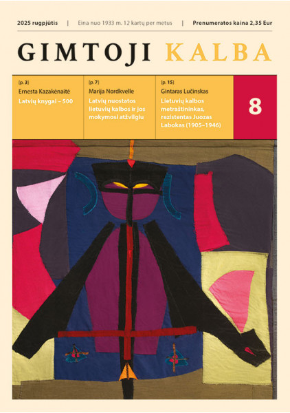„Gimtoji kalba“ Nr. 8 / 2025