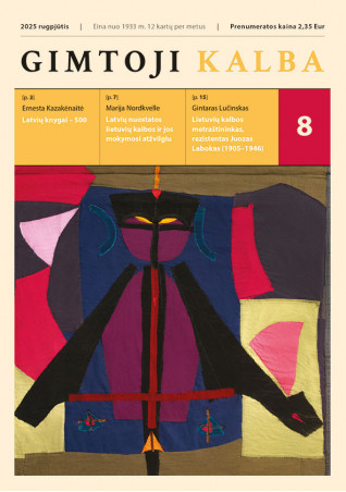 „Gimtoji kalba“ Nr. 8 / 2025