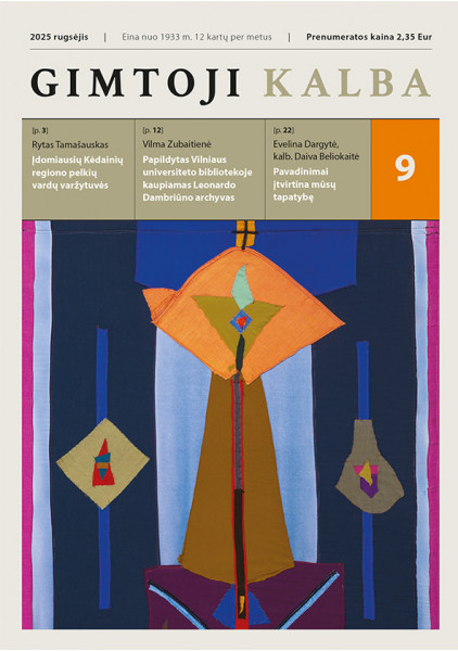 „Gimtoji kalba“ Nr. 9 / 2025
