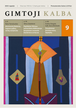 „Gimtoji kalba“ Nr. 9 / 2025