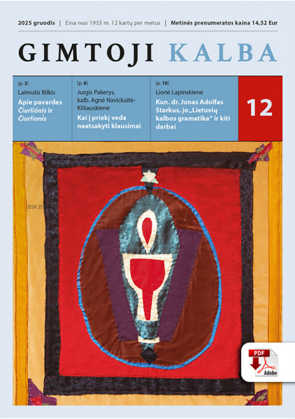 „Gimtoji kalba“ Nr. 12 PDF formatu