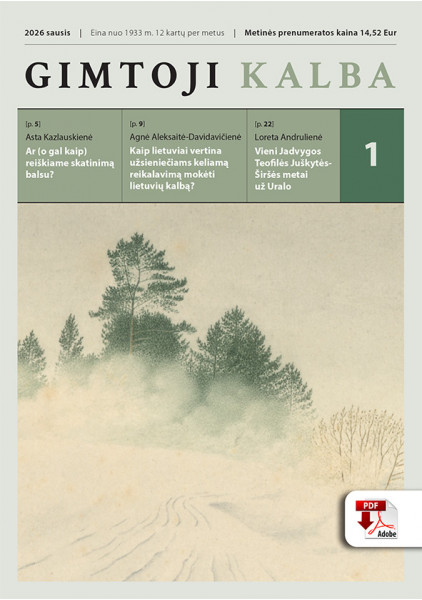 „Gimtoji kalba“ Nr. 9