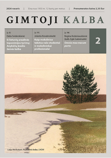 „Gimtoji kalba“ Nr. 9