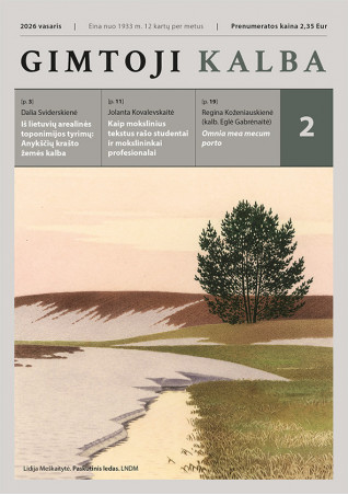 „Gimtoji kalba“ Nr. 2 / 2026