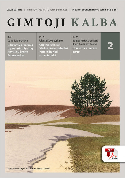 „Gimtoji kalba“ Nr. 2 PDF formatu