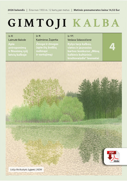 „Gimtoji kalba“ Nr. 4 PDF formatu