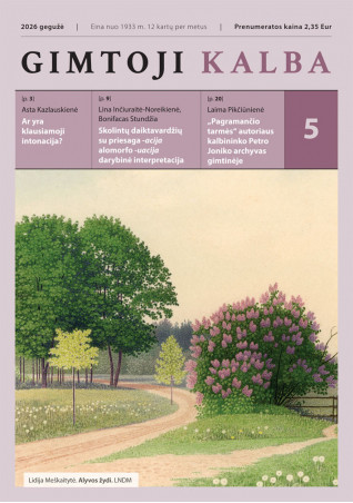 „Gimtoji kalba“ Nr. 5 / 2026