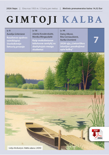 „Gimtoji kalba“ Nr. 7 PDF formatu