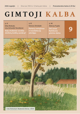 „Gimtoji kalba“ Nr. 9 / 2026