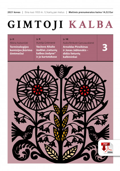 „Gimtoji kalba“ Nr. 3 PDF formatu