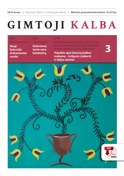 copy of „Gimtoji kalba“ Nr. 9